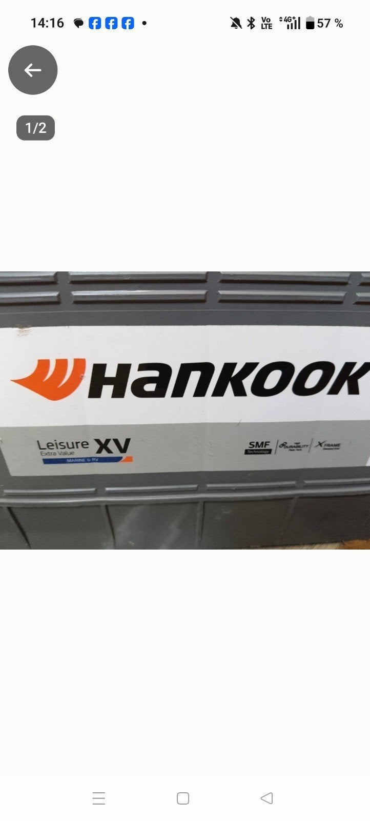 batterie hankook xl 31mf, Autos : Pièces & Accessoires, Utilisé