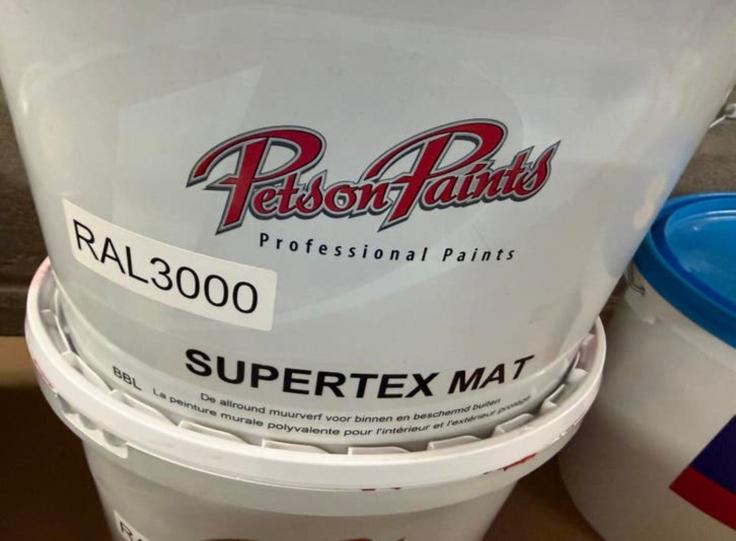 Petson paints rode muurverf 10liter, Hobby & Loisirs créatifs, Peinture, Enlèvement, Comme neuf
