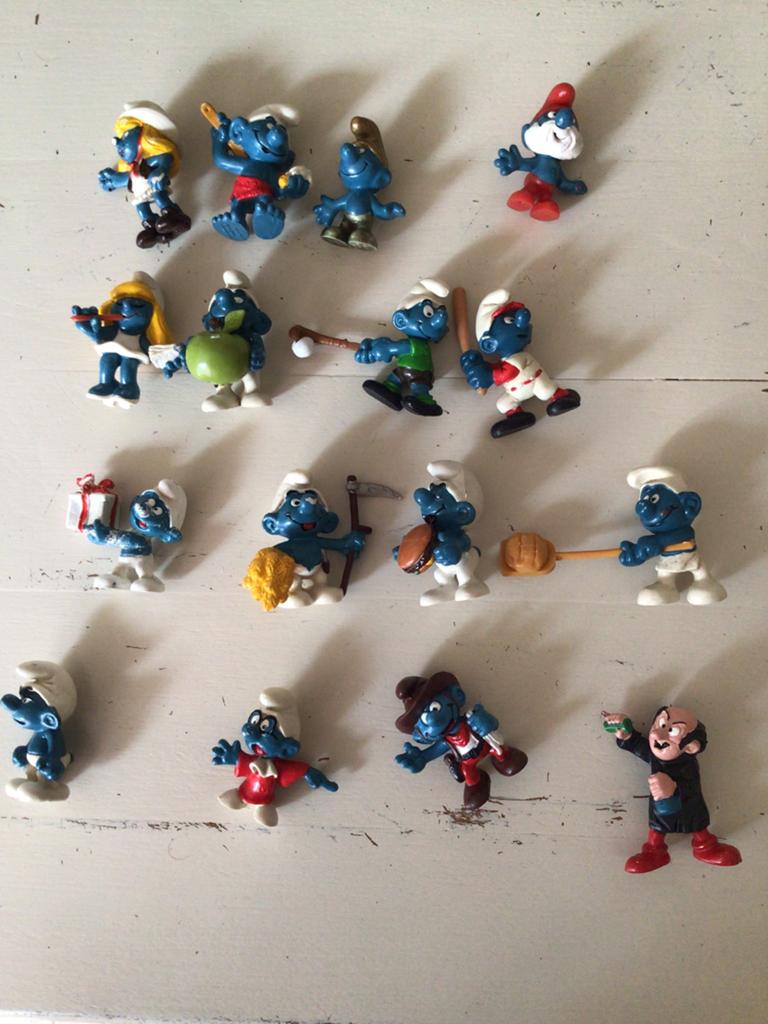 15 smurfen en gargamel, Verzamelen, Smurfen, Ophalen of Verzenden, Zo goed als nieuw, Gargamel