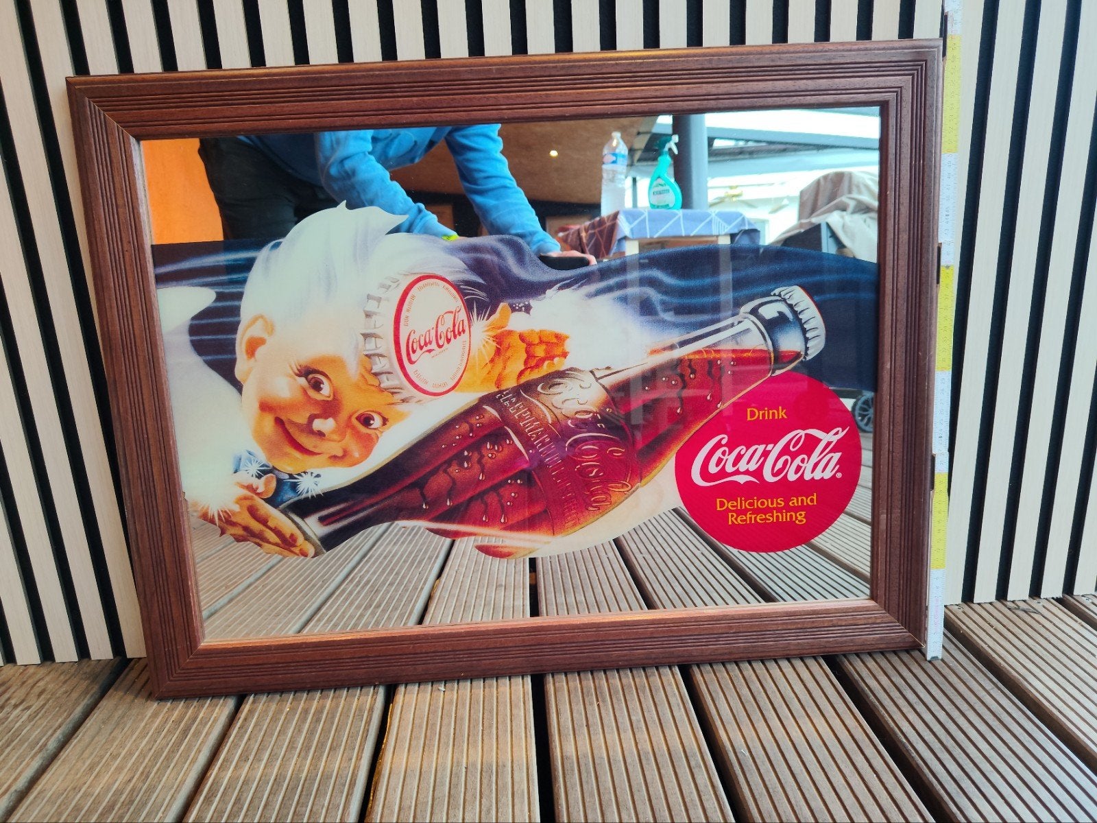 Miroir publicitaire vintage Coca-Cola « Sprite Boy », Enlèvement, Rectangulaire, 50 à 100 cm, Moins de 100 cm