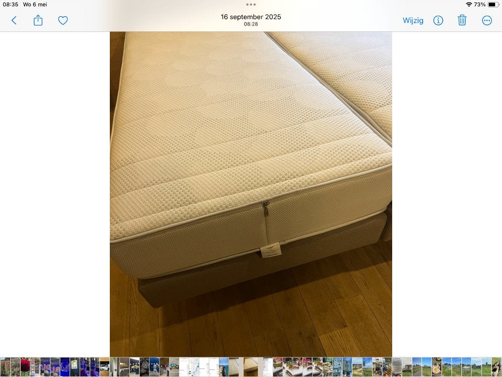 Pocketveren matras, Enlèvement, Matelas