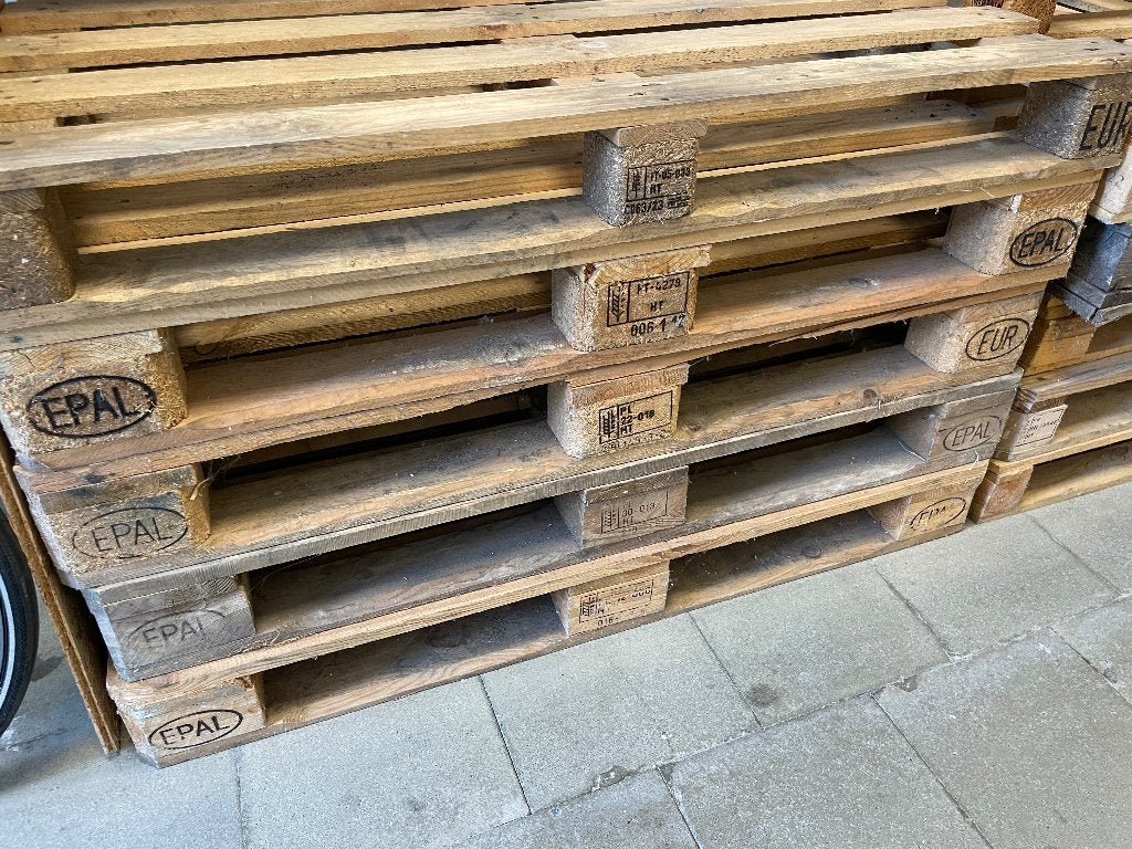 Euro-paletten, Doe-het-zelf en Bouw, Hout en Planken, Ophalen, Gebruikt, 50 mm of meer, Beuken