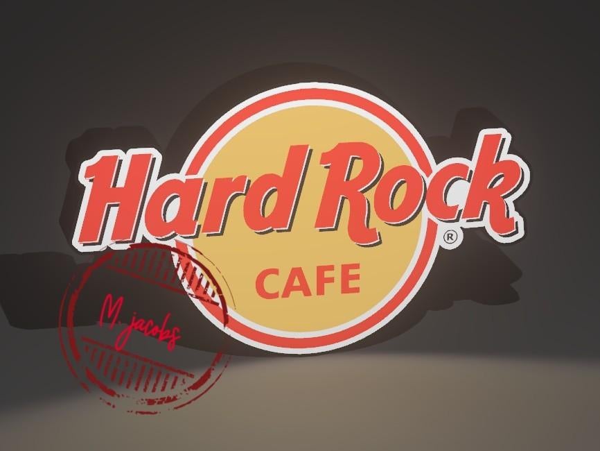 Boîte publicitaire Hard Rock Cafe avec éclairage LED., Enlèvement ou Envoi, Neuf, Table lumineuse ou lampe (néon)