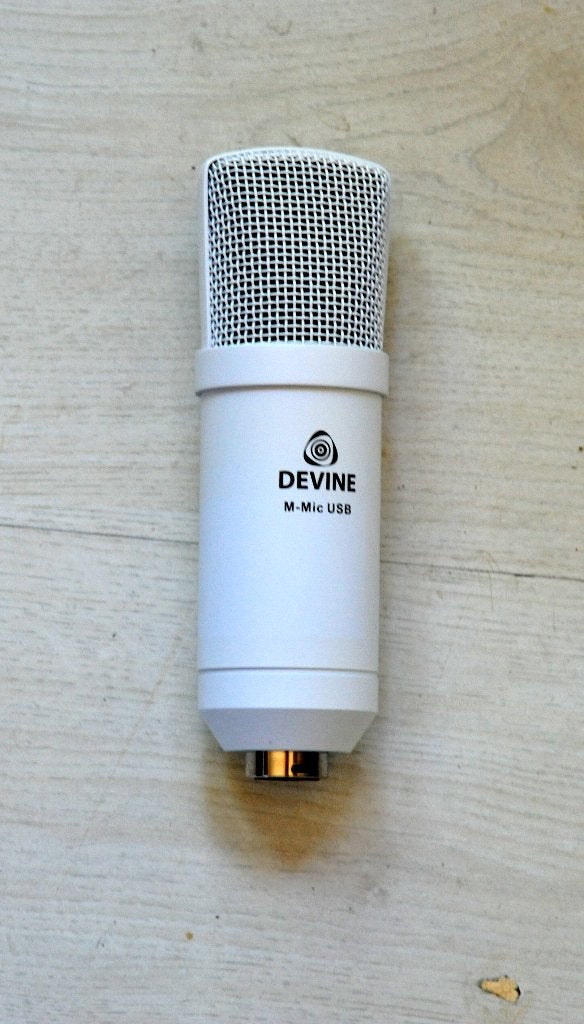 Devine M-Mic USB W condensatormicrofoon wit, Muziek en Instrumenten, Ophalen of Verzenden, Zo goed als nieuw, Studiomicrofoon