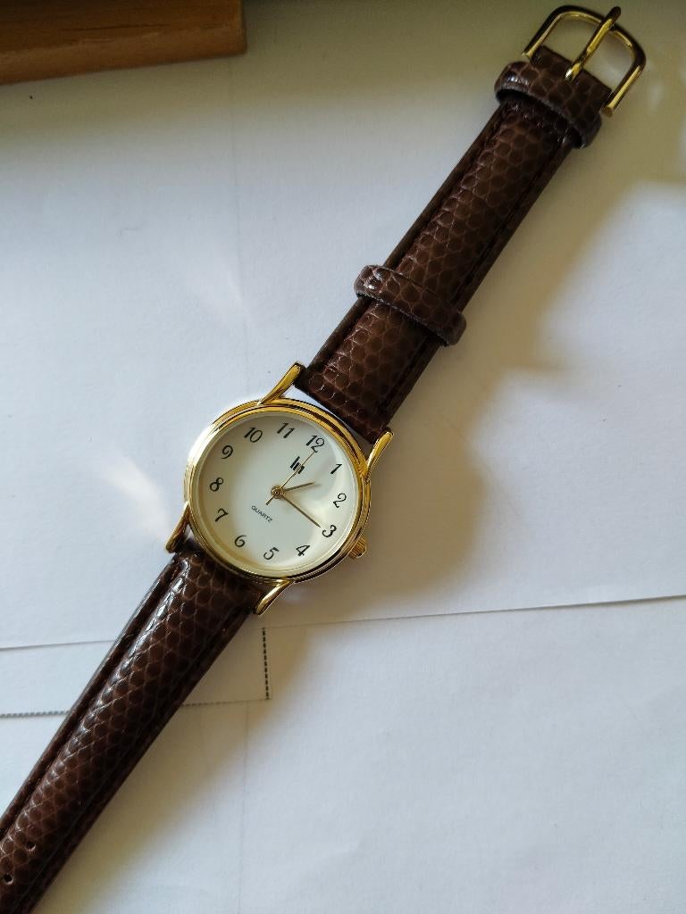 Lip quartz horloge, Overige merken, Leer, Staal, Polshorloge