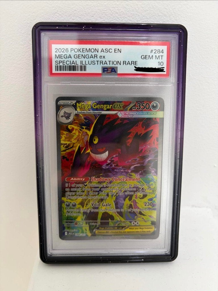 Mega gengar ex #284 psa 10 ascended heroes, Hobby en Vrije tijd, Verzamelkaartspellen | Pokémon, Ophalen, Nieuw, Losse kaart, Foil