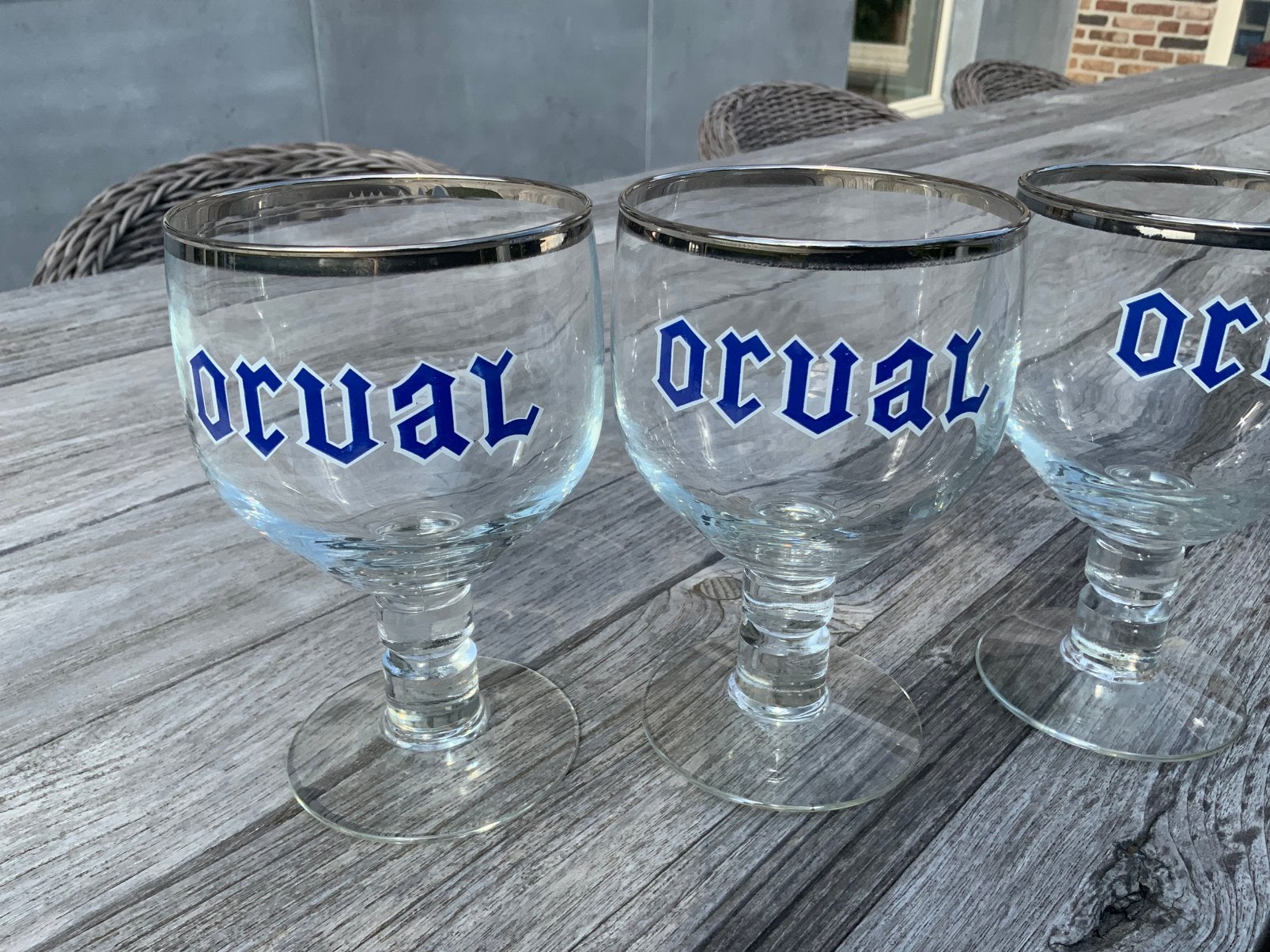 Set of 5 Vintage Orval Benjamin Beer Glasses 1970s, Verzamelen, Ophalen of Verzenden, Zo goed als nieuw