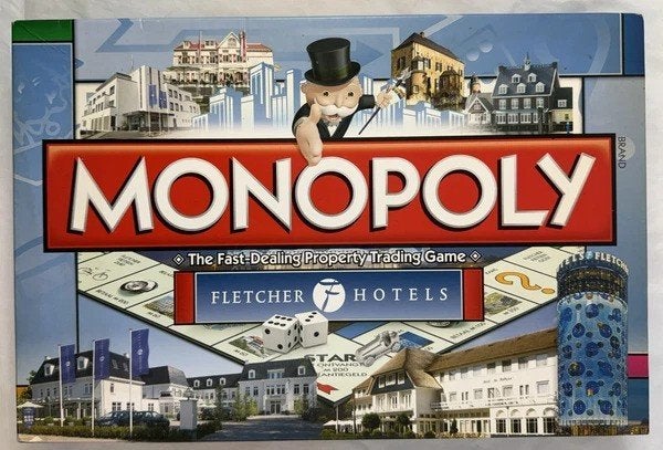 Monopoly Fletcher Hotels Nederlandse Editie Limited Edition, Hobby en Vrije tijd, Een of twee spelers, Verzenden, Zo goed als nieuw