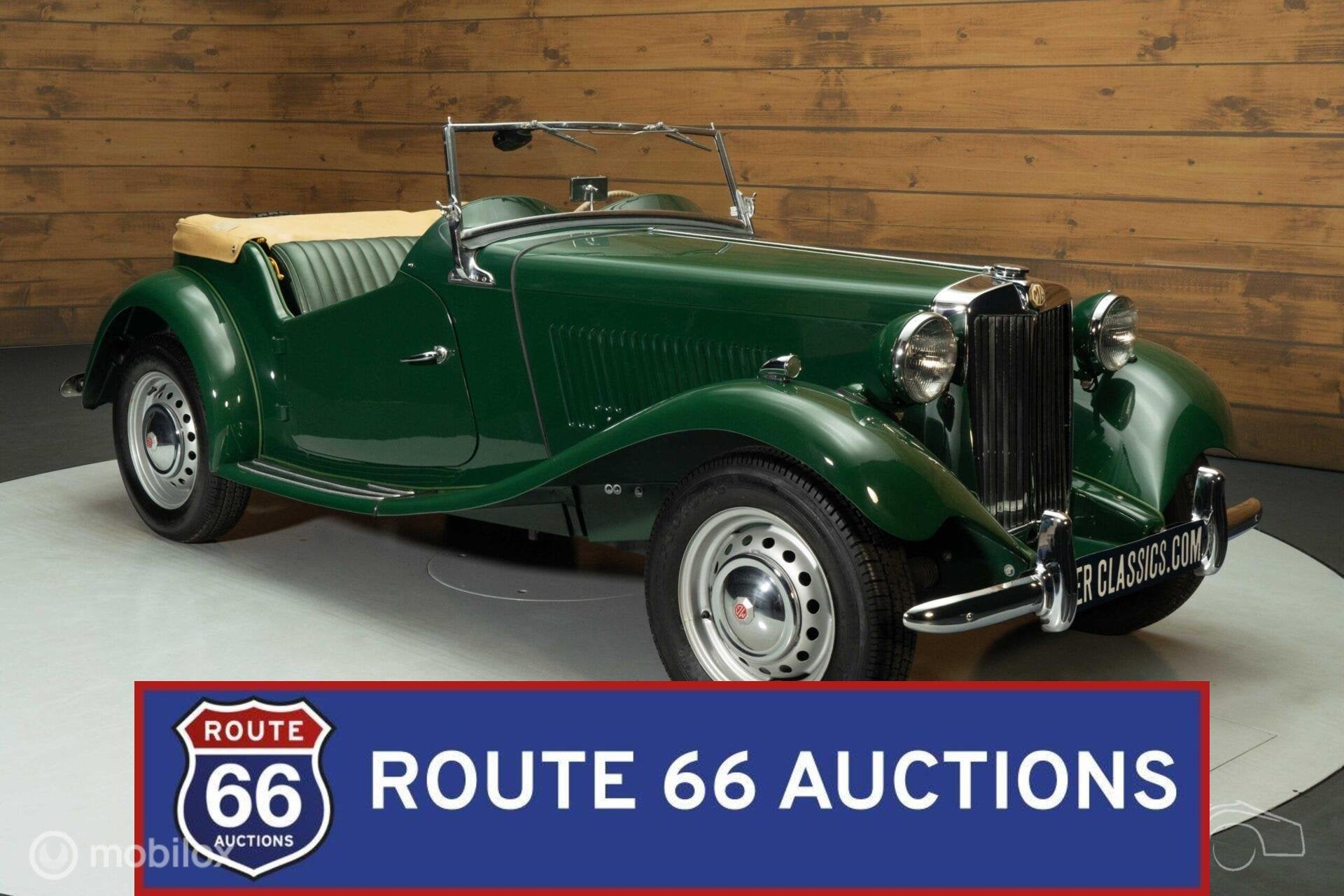 MG TD | 1950 | Route 66 Auctions, Auto's, Zwart, Bedrijf, Handgeschakeld, Overige carrosserie