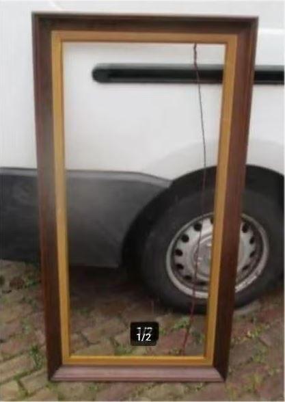 Joli grand cadre en bois - 130x68/115x53, Maison & Meubles, Enlèvement ou Envoi, Bois