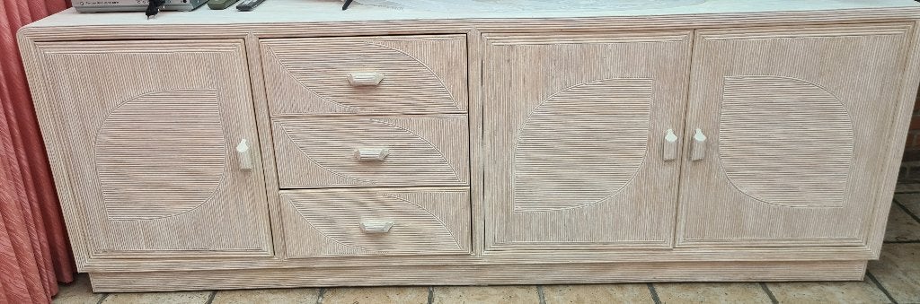 Rotan dressoir, Huis en Inrichting, Ophalen, Gebruikt, Met lade(s), 200 cm of meer