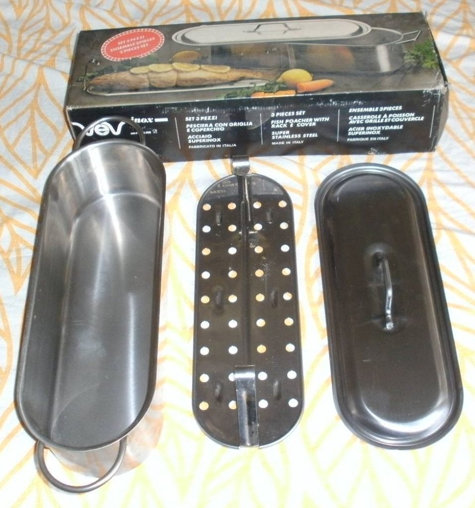 pocheerpan - Rvs 40 cm, Ophalen of Verzenden, Zo goed als nieuw, Inox