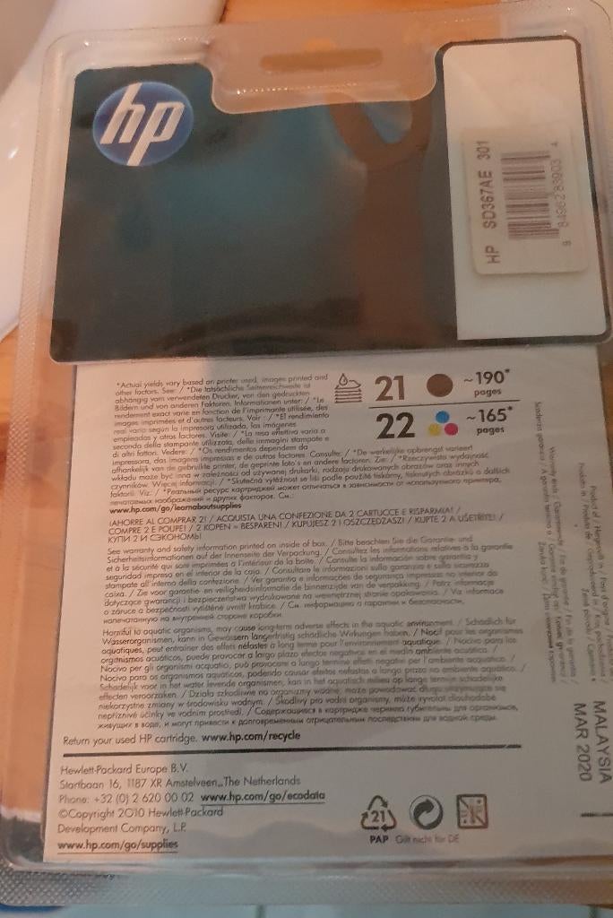 Inkt Hp, Computers en Software, Printerbenodigdheden, Ophalen of Verzenden, Nieuw, Cartridge, Hp