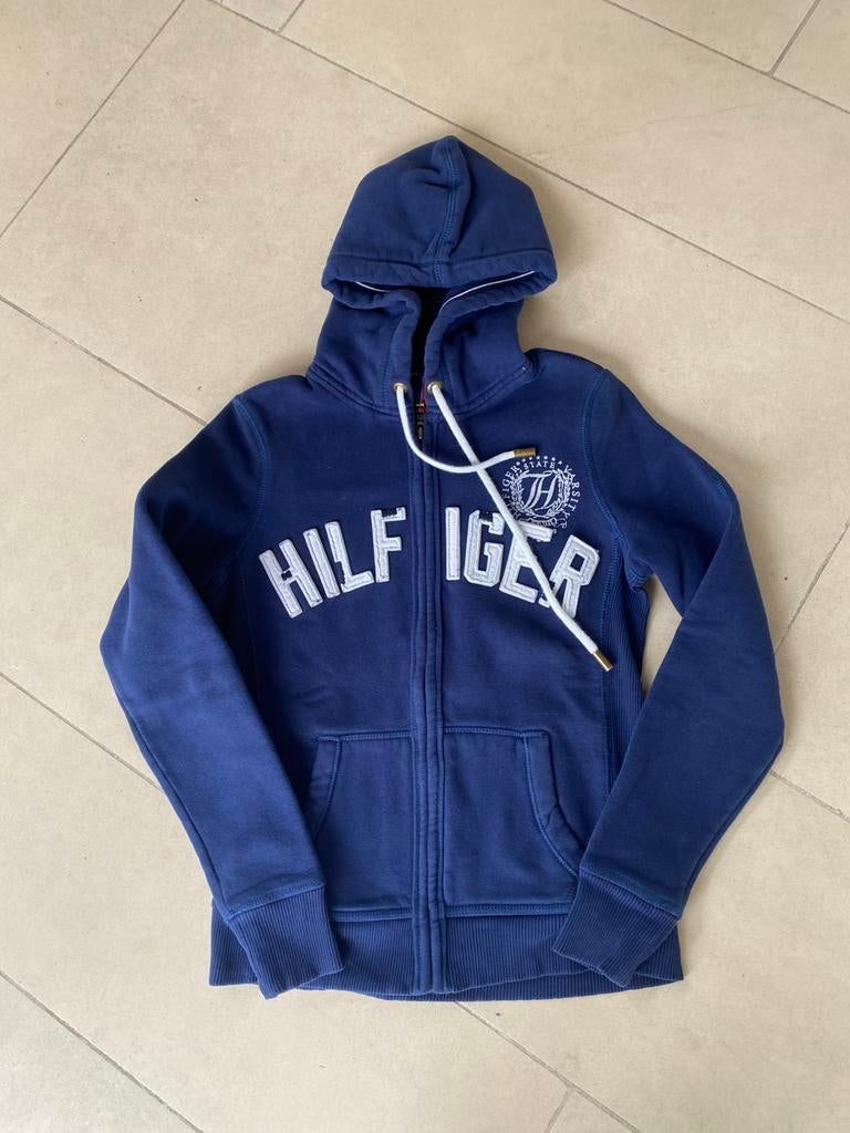 Donkerblauwe vest met kap Tommy Hilfiger XSmall, Ophalen of Verzenden, Zo goed als nieuw, Maat 34 (XS) of kleiner, Blauw