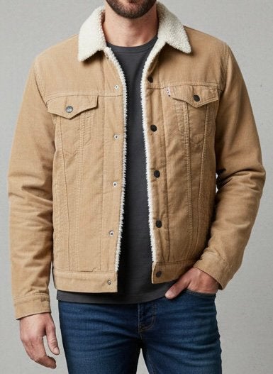 LEVIS zomerjas van corduroy - NIEUW, Kleding | Heren, Ophalen of Verzenden, Zo goed als nieuw, Beige