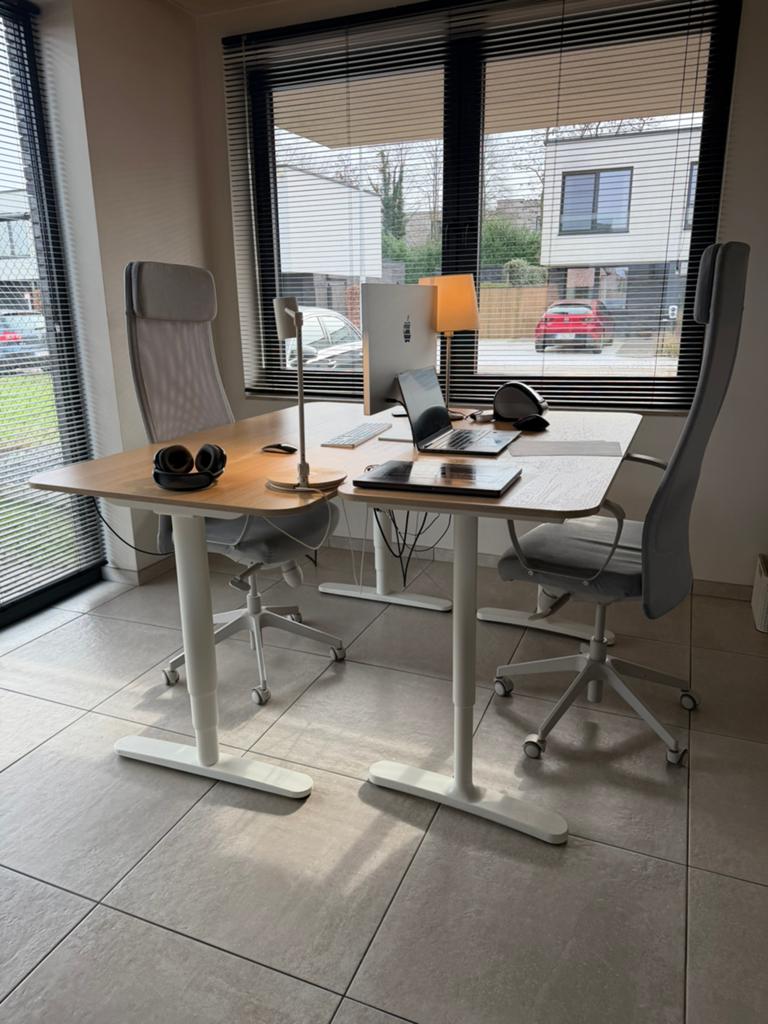 Ikea bureau zit/sta, 160x80cm, Huis en Inrichting, Ophalen, Zit-sta bureau, 160 cm, Gebruikt