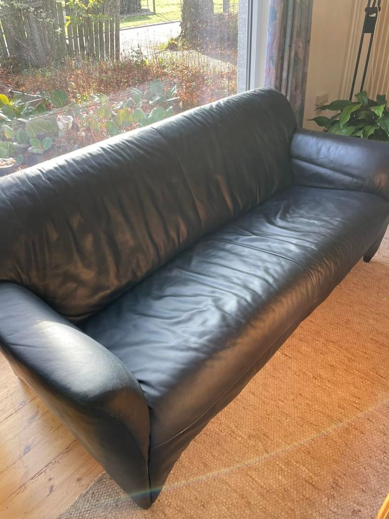 Jori leren 3 zits bank, Huis en Inrichting, Ophalen, Gebruikt, Driepersoons, Leer