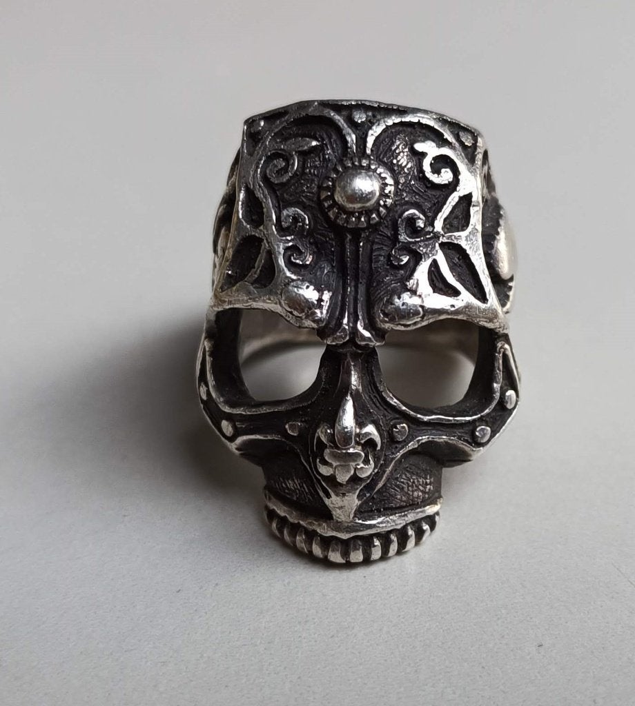 bague tête de mort unique 13 Lucky Monkey - A925 - taille 10, Bijoux, Sacs & Beauté, Enlèvement ou Envoi, Comme neuf, Homme, Argent