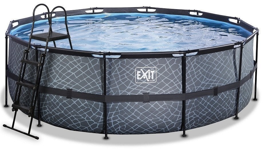 ZWEMBAD MET FRAME: 488 x 122 cm (LxH), Overige typen, Rond, Zo goed als nieuw, 400 cm of meer