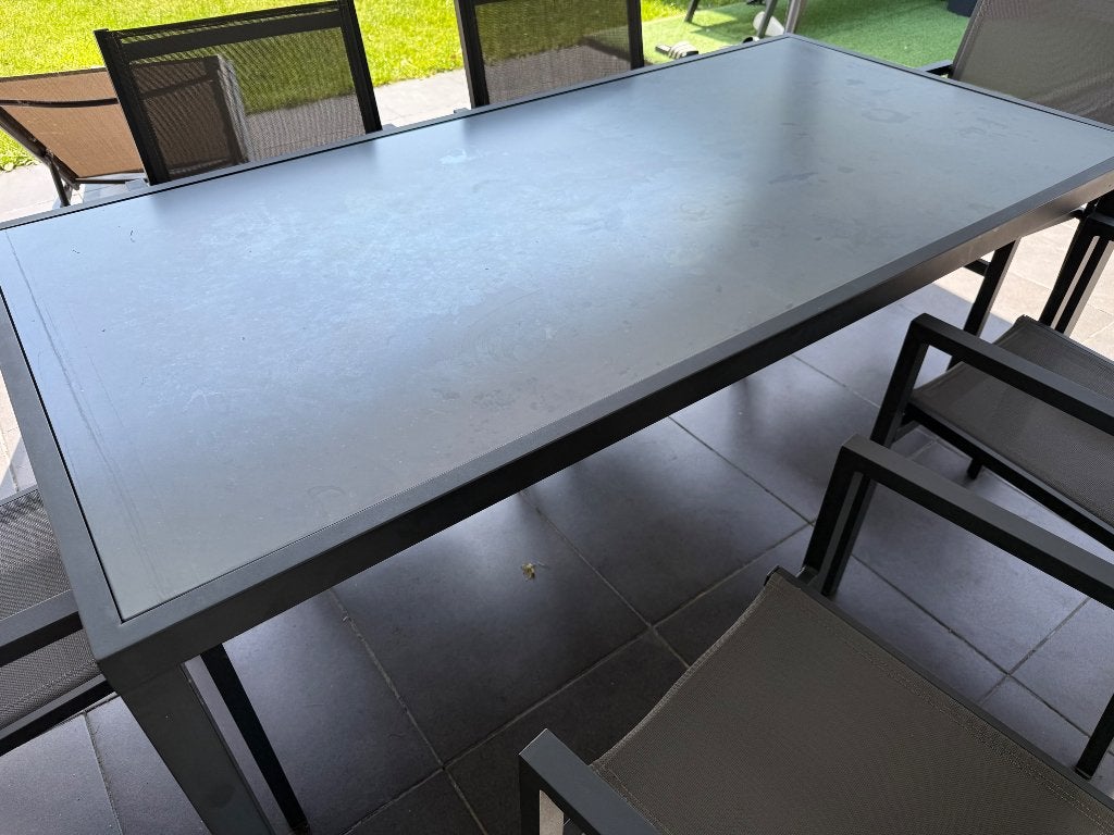 Tuintafel Alice’s Garden, Tuin en Terras, Tuintafels, Gebruikt, Rechthoekig, Aluminium, Ophalen