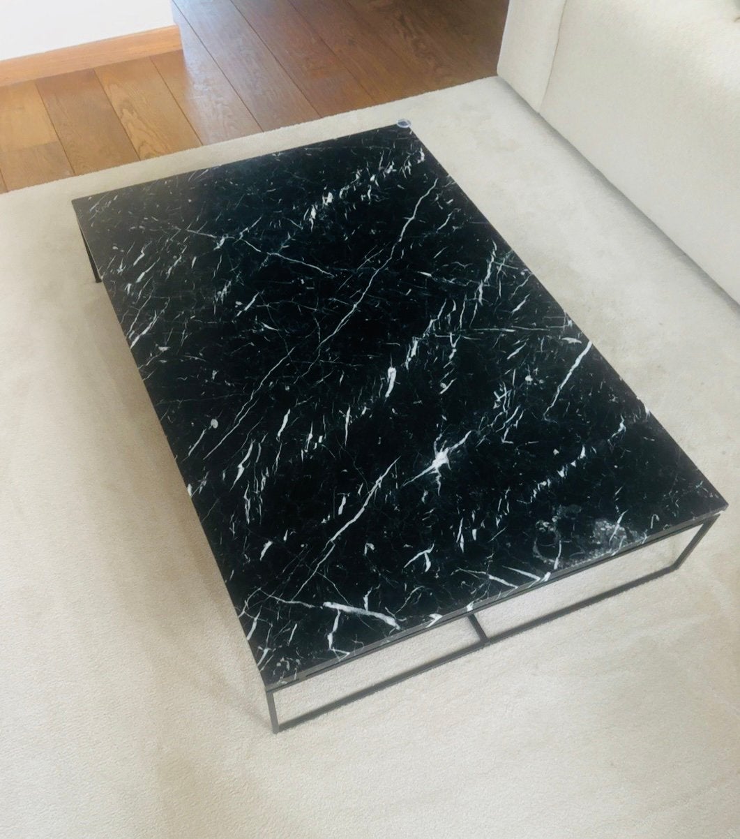 Serax salontafel – Echt zwart marmer – 120  80 cm, Ophalen, Marmer, 100 tot 150 cm, Overige materialen