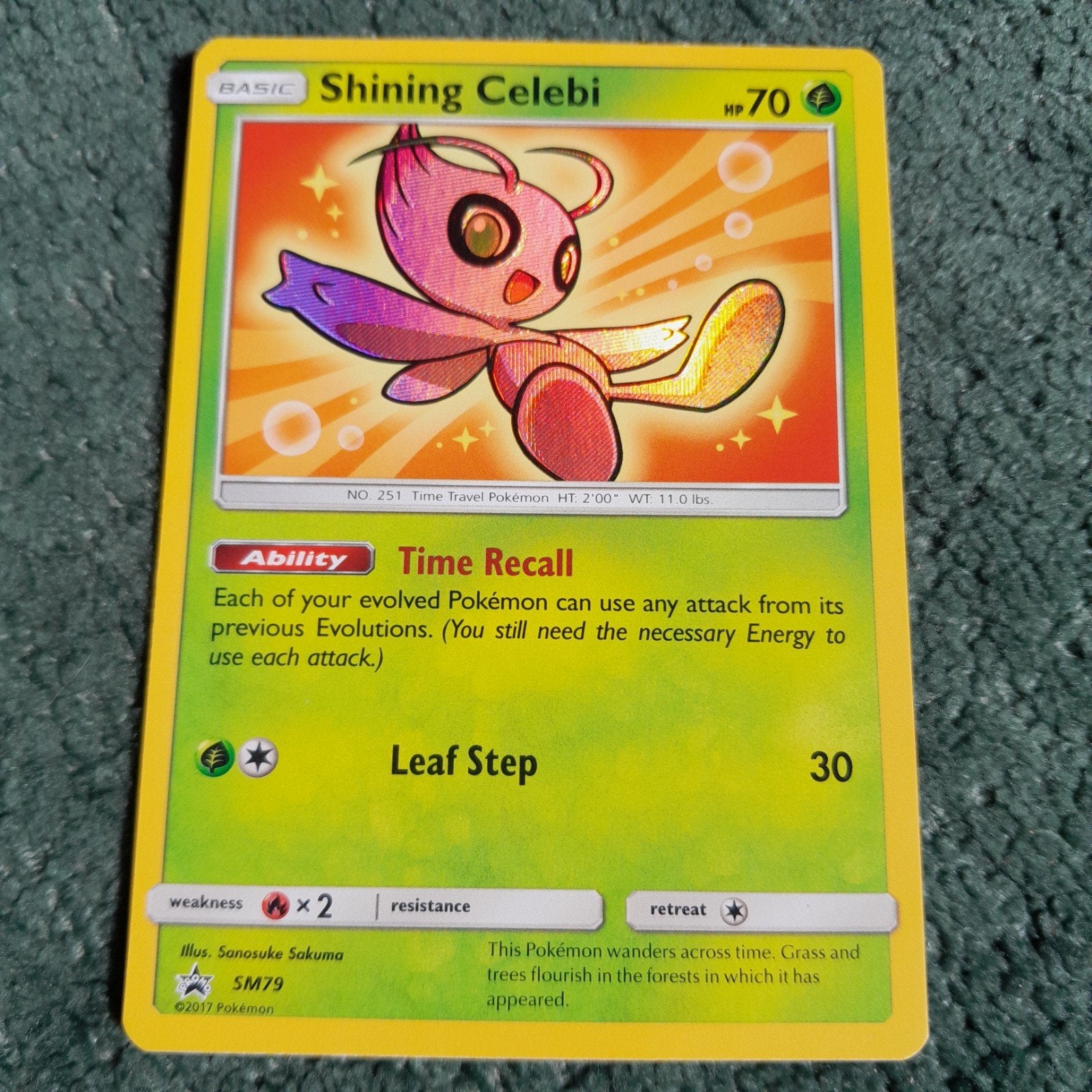 Shining Celebi SM79 Promo, Ophalen of Verzenden, Zo goed als nieuw, Losse kaart, Foil
