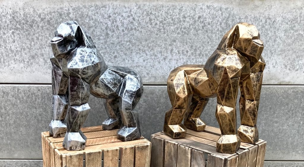 Beeld gorilla origami H48cm / WEG = WEG, Ophalen, Nieuw, Overige materialen, Abstract beeld