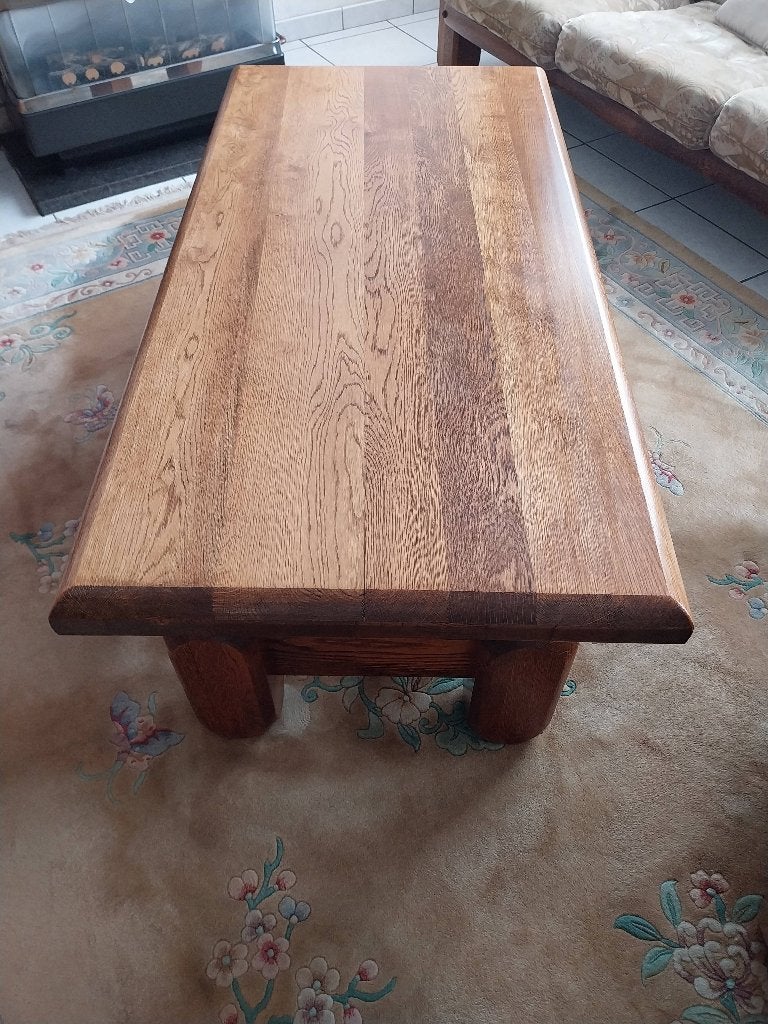 Eiken salon tafel, Ophalen, 50 – 75, Gebruikt, 100 tot 150 cm