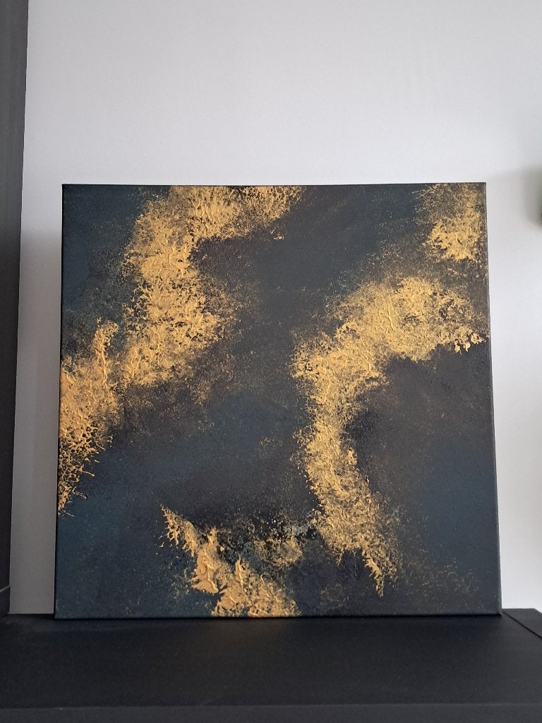 Abstract Modern Acryl canvas 60*60cm, Antiquités & Art, Enlèvement ou Envoi, Signé, Peinture acrylique, Abstrait