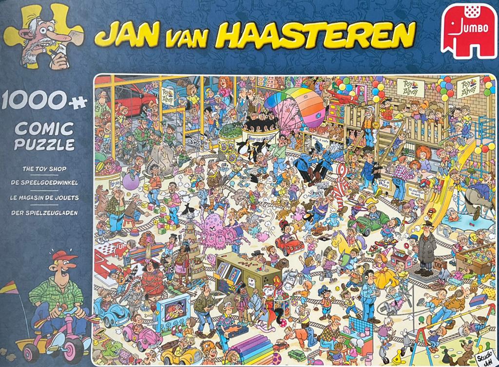Jan Van Haasteren - de speelgoedwinkel- 1000 stuks, Enlèvement, 500 à 1500 pièces, Comme neuf, Puzzle