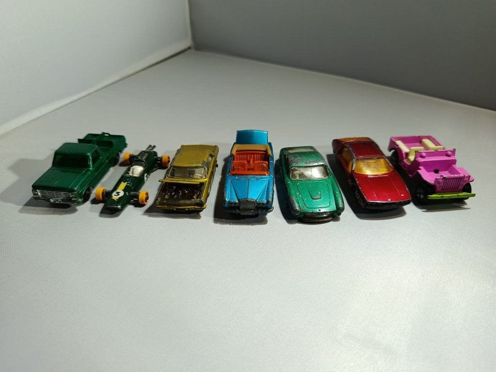 Lot Matchbox Vintage Lesney 1:64 + Remorque Super Kings K-18, Ophalen of Verzenden, Gebruikt