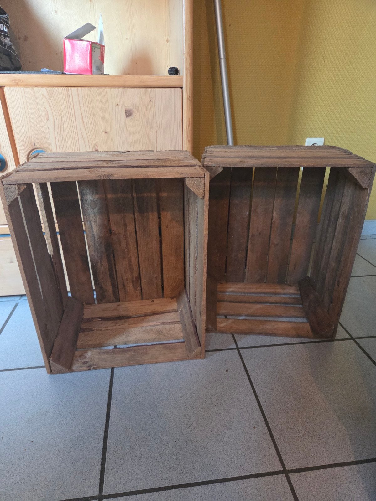 vintage fruitkist / houten krat, Ophalen, Gebruikt