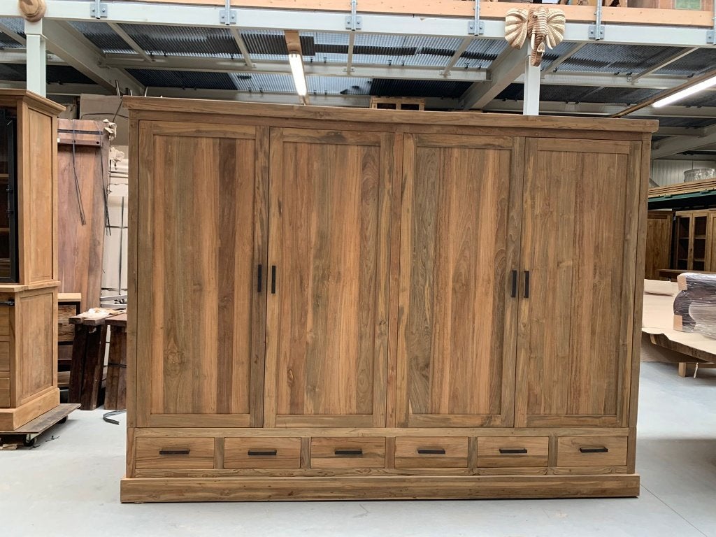 grote demontable Kledingkast TEAK, Huis en Inrichting, Kasten | Kleerkasten, Met deur(en), 200 cm of meer, Teakhout, Nieuw