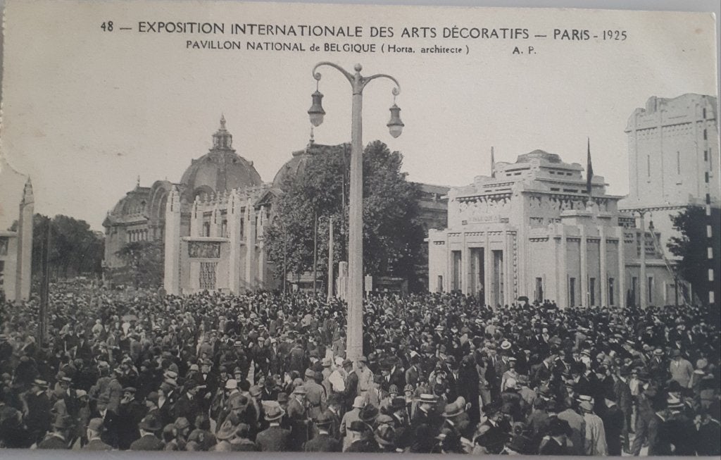 CP PARIS 1925 EXPO INT. ARTS DÉCORAT. Pav. BELGE   Ref.E33, Ophalen of Verzenden, 1920 tot 1940, Gelopen, Overig Europa