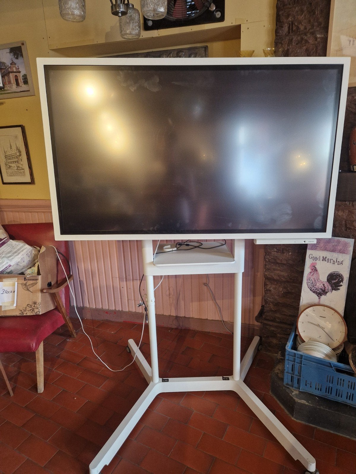 Samsung Flip 55" Interactief Touchscreen + Verrijdbare voet, Ophalen, Zo goed als nieuw
