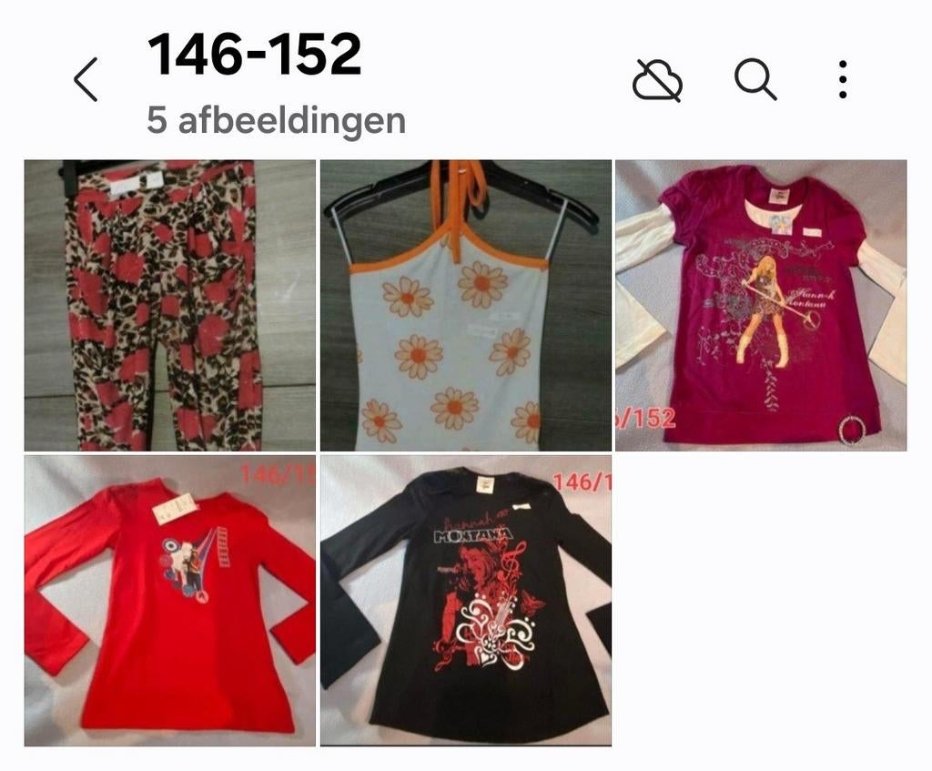 Meisjes kleding, kleren, Ophalen