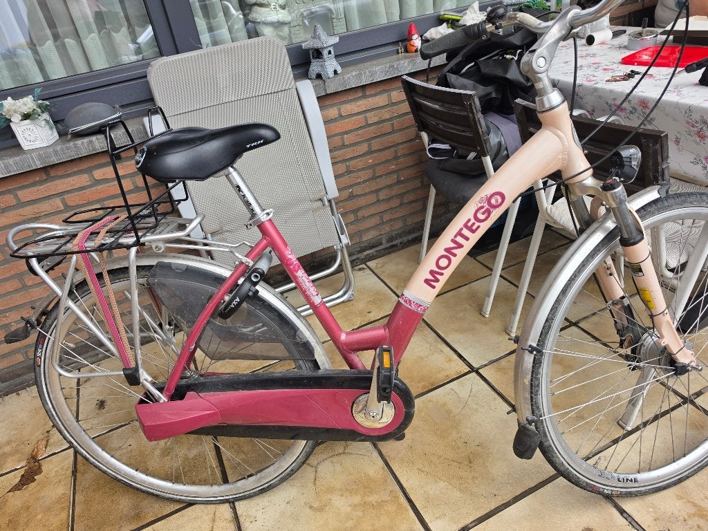 DAMES FIETS MONTEGO, Gebruikt, Versnellingen, 50 tot 53 cm, Schijfrem