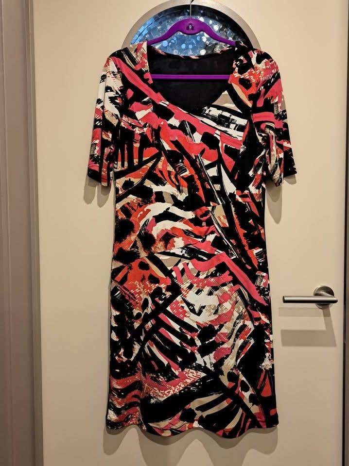 Vlotte jurk, stretch, gevoerd, M, Kleding | Dames, Jurken, Ophalen of Verzenden, Zo goed als nieuw, Maat 38/40 (M), Rood