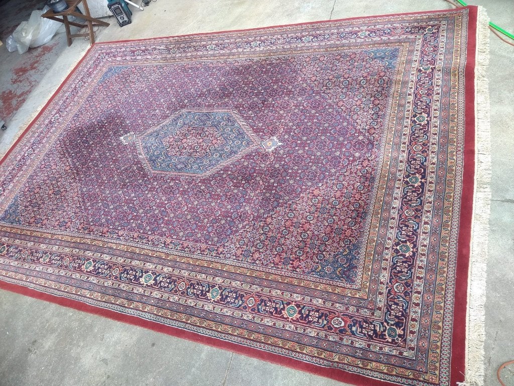 tapis persan noué à la main 4 m x 3 m, 200 cm ou plus, 200 cm ou plus, Crème, Enlèvement