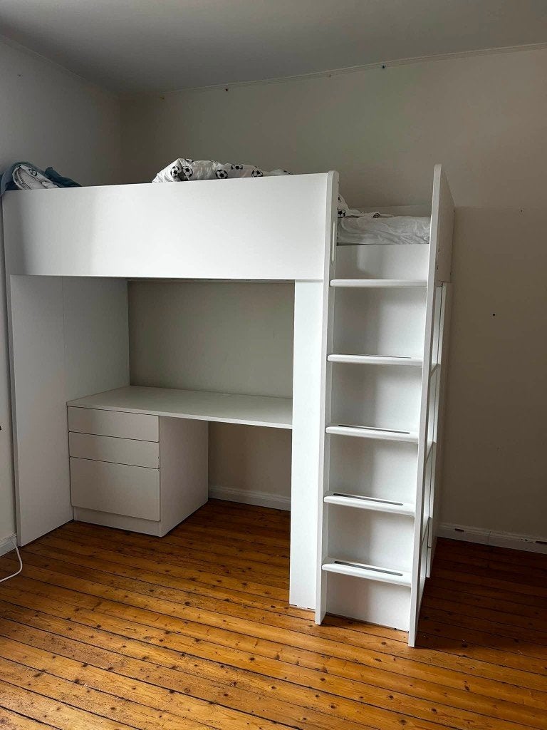 Lit mezzanine Ikea SMÅSTAD blanc, 90 cm, Enlèvement, Moins de 160 cm, 200 cm