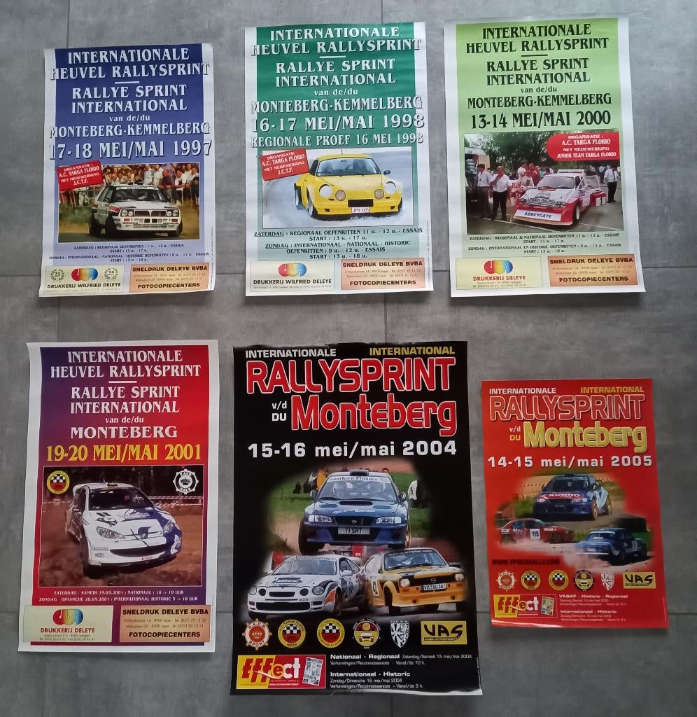 Affiches rallysprint Monteberg, Verzamelen, Ophalen, Zo goed als nieuw