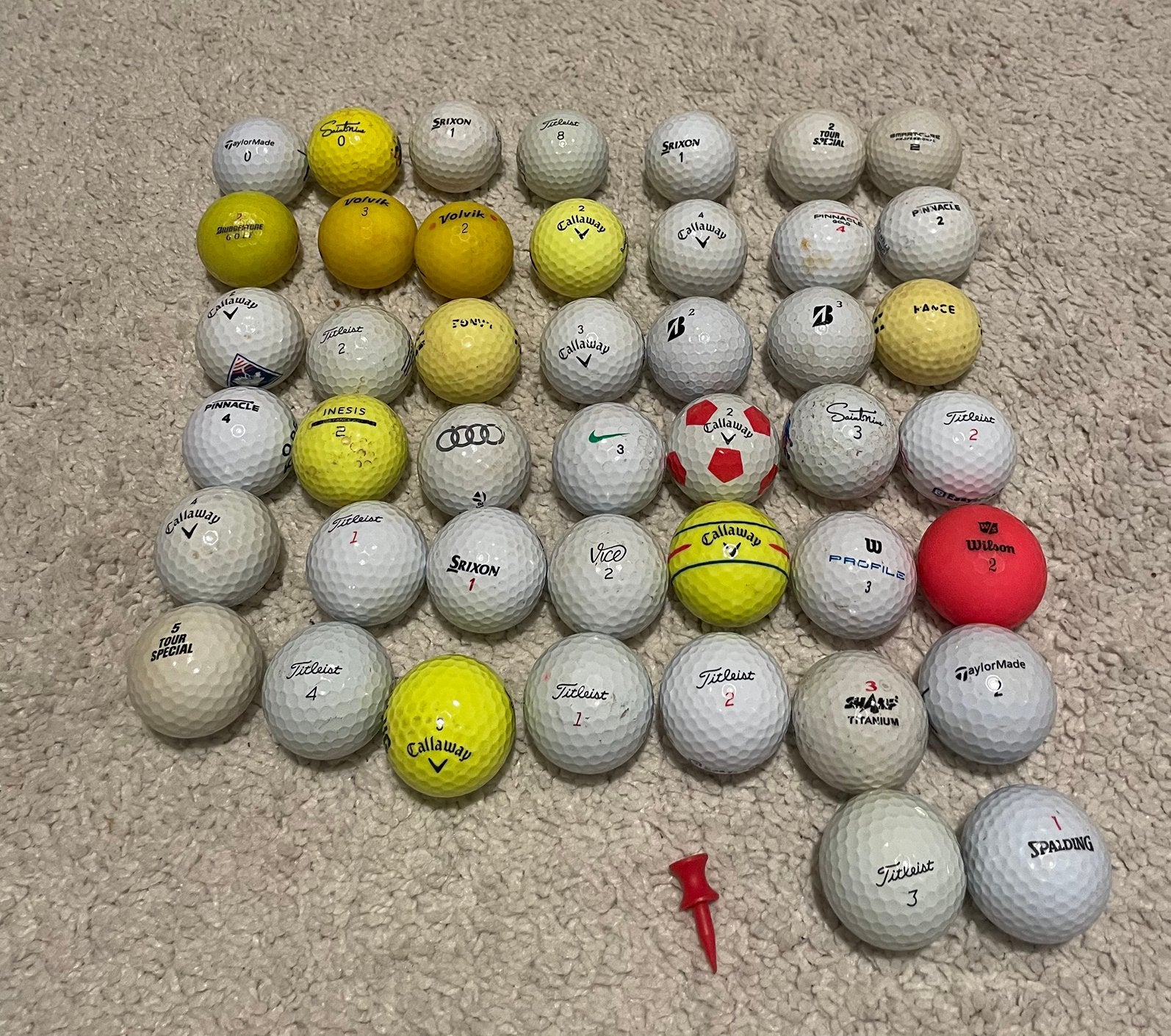 Mooie partij van 44 merk-golfballen, Ophalen, Zo goed als nieuw, Bal(len)