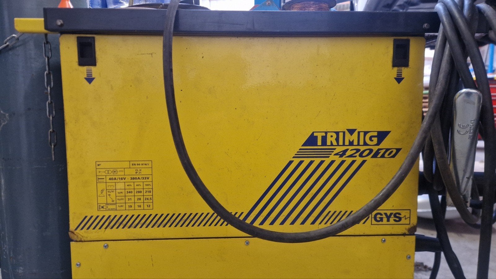 GYS Trimig 420.10 MIG/MAG Lasapparaat, Bricolage & Construction, Enlèvement, Utilisé, 250 ampères, CO2