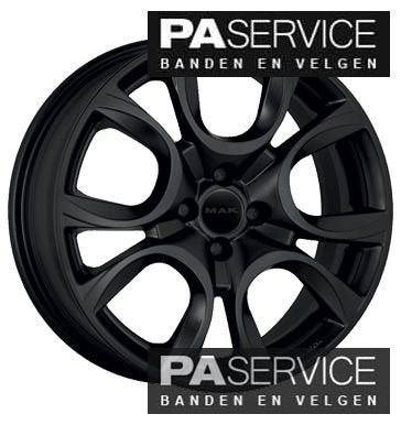 Nw 17 inch Matt Black MAK Torino set voor FIAT 500 4x98, Auto-onderdelen, Velg(en), -, -, 17 inch