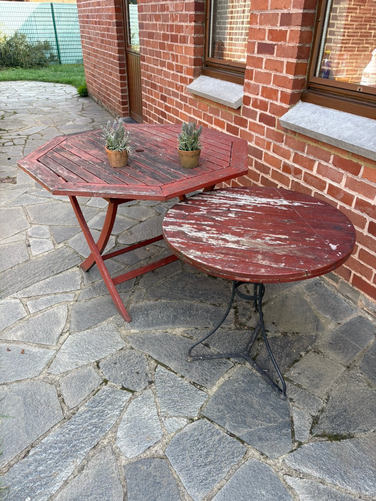 Tables en teck, Enlèvement, Utilisé, Autres matériaux, Sets de jardin