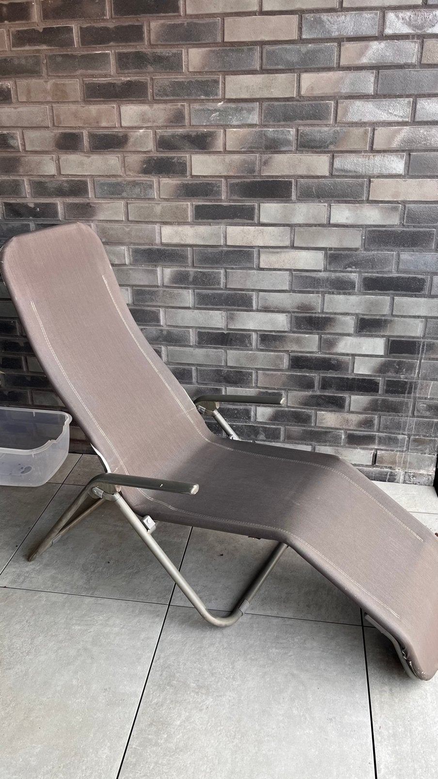Ligstoel, Tuin en Terras, Ligbedden, Ophalen, Zo goed als nieuw, Aluminium, Inklapbaar
