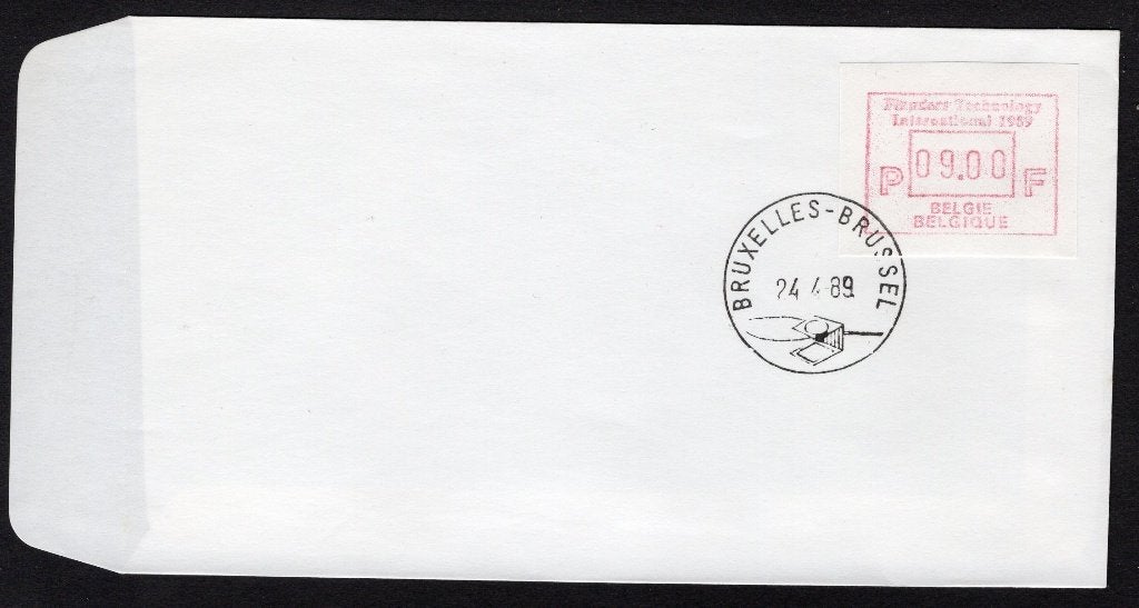 (B) Enveloppe ATM73 FDC 1989 - Flanders Technology 9 BEF, Envoi, Affranchi, Oblitération 1er jour