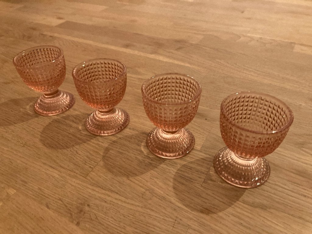 Roze eierdopjes, Ophalen, Zo goed als nieuw, Glas, Overige typen