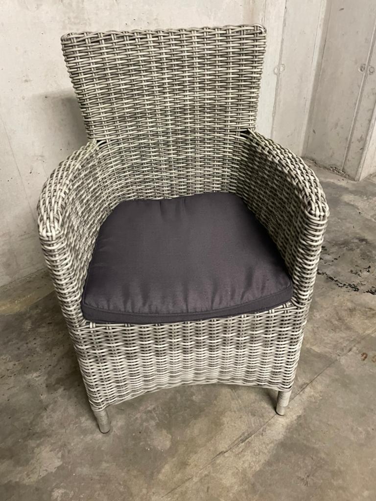 1 Tuinstoel Wicker, Tuin en Terras, Tuinstoelen, Ophalen, Zo goed als nieuw, Wicker