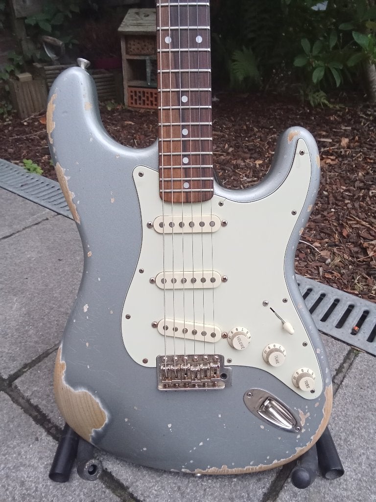 Rittenhouse USA Stratocaster Sonic Blue Relic, Ophalen, Gebruikt, Solid body, Overige merken